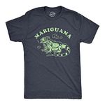 Mens Mariguana Tshirt Funny 420 Marijuana Iguana Pot Weed Graphic Novelty Tee Mens Funny T Shirts 420 T Shirt for Men Funny Animal T Shirt Novelty Tees for Navy 4XL