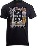 Take a Hike | Outdoor Nature Hiking Camping Graphic Saying for Men Women T-Shirt-(Adult,L) Black