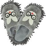 ULTECHNOVO 3 Pairs Mop Slippers Sock Slippers Cartoon Slippers Cleaning Mops House Mop Slippers Cleaning Socks for Floor Warm Indoor Slipper Chenille Grey Household Mopping Slippers Cartoon