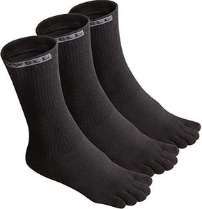 VWELL Toe Socks Cotton Athletic Running Five Finger Socks 3 Pairs,Size 7-11