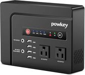 powkey 200Watt Portable Power Bank with AC Outlet, Rechargeable Backup Lithium Battery, 110V Pure Sine Wave AC Outlet for Outdoor RV Trip Travel Home Office Emergency