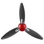 Usha Bloom Daffodil Goodbye Dust Ceiling Fan 1250mm, Sparkle Red and Black