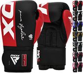 RDX Boxing Gloves, Maya Hide Leather Training Gloves for Muay Thai, Kickboxing, Sparring, Punch Bag, Punch Bag, Kickboxing Gloves, Martial Arts Training, Home Gym, Men, Women, 8 10 12 14 16 oz