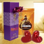 AWANI TRENDS Valentine Week Gift Valentine Gift for Girlfriend Wife Couple Girls - Valentine Gift Combo - Valentine Day Chocolate Gift -Red Rose With Chocolate Card