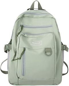 PRAGARI Kids Backpack for School Cute Aesthetic Backpack Girls Student Bookbag Women Travel Lightweight Book Bag, Green, Casual, Fashion, Travel, Climbing, Hiking, Students, Work