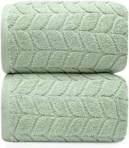 Alusa Home Ultra Soft & Stylish 700 GSM Luxury Bath Sheets | Pack of 2 | Extra Large 35x70 Inches | 100% Zero-Twist, Long-Staple Cotton | Remarkably Absorbent (Eucalyptus Green)