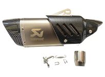 RA ACCESSORIES Universal Exhaust Muffler Silencer for Street Sports Dirt Bike and Motorcycles (Silver)