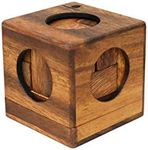 Cube Puzzle: Wooden Puzzle for Adults a Handmade 3D Brain Teaser Soma Cube from SiamMandalay