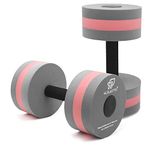 KLOLKUTTA Aquatic Dumbells, 2PCS Water Aerobic Exercise Foam Dumbbell Pool Resistance,Water Aqua Fitness Barbells Hand Bar Exercises Equipment for Weight Loss