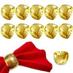 Getfitsoo Napkin Ring,Napkin Holder for Wedding Christmas Party Dinner Table Decor 12 Pcs (Gold ringlike)