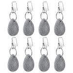 Tablecloth Weights Hangers, Tablecloth Pendant Stone Table Cover Weights with Metal Clips for Outdoor Party Picnic Table Decoration (Grey, 8pcs)