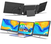 KEFEYA Laptop Screen Extender, 14" FHD 1080P Triple Portable Monitor for Laptop 13-17", Laptop Monitor Extender for Windows/Mac/Chrome/PS5,Plug n Play