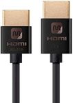 Monoprice HDMI High Speed Active Cable - 4K@60Hz, HDR, 18Gbps, YUV 4:4:4, 36AWG, 10 Feet, Black - Ultra Slim Active Series