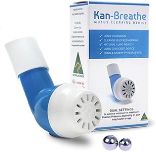 KAN-BREATHE Natural Lung Exerciser & Mucus Removal Device - Naturally Clear Mucus From Airways & Improve Lung Capacity With This Opep Respiratory Breathing Exercise Device - Made in Australia – Blue