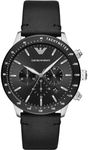 Emporio Armani Men's Quartz Watch chronograph Display and Leather Strap, AR11243