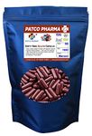 Patco Pharma - Size 00 Maroon Empty Gelatin Pill Capsule - Gluten Free | DIY Powder Filling (Pack of 1000)