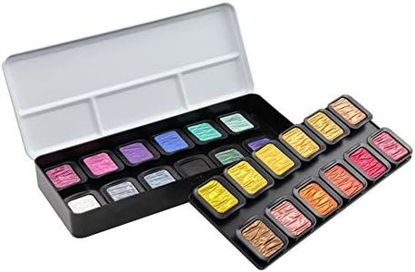Finetec F2400 Metal Paint Box, Opaque Pearlescent Colours "Colourful", 24 Colours, Pack of 1