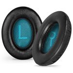 Aurivor Replacement Ear-Pads for Bose Quiet-Comfort QC 35 (ii) 25 15 2 Headphones, Tear-Proof Cushion for QC35 (ii) QC25 QC15 QC2, AE2/ AE2i / AE2w, SoundTrue/SoundLink Around-Ear Headphones (Black)