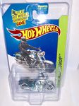 2014 HW Super Treasure Hunt Spectra Frame Blue Harley- Davidson Fat Boy Motorcycle - RR's 209/250 in PROTECTO PAK