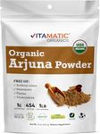 Vitamatic Certified USDA Organic Arjuna Bark Powder 1 Pound (454 Grams)