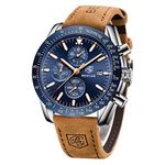 BENYAR Men's Watch 3ATM Waterproof Quartz Movement Watches for Men Men's wristwatches Multifunctional Chronograph with Calendar Luminous Analogue dial Date Display Business Casual