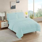 RV Short Queen Comforter Set for RV Camper - Comforter Set with Fitted & Flat Sheet, 4 Pillowcases - Tailored for RV Short Queen Beds - Cozy Essentials for Your RV Bedroom, RV Short Queen, Aqua