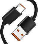 Air Flying wing Charger Charging Cable Cord [Type USB-C, 3.3 ft] Fast Charge for Speakers Headphone Headset Earphone, and More (Black Orange)