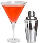 Oversized XL 9" Giant Martini Cocktail Glass - 25oz - Holds 4-6 Regular Martinis - Unique Birthday Gift or Holiday Glassware, Great for Bachelorette or College Party, Fun Decor for Christmas Parties