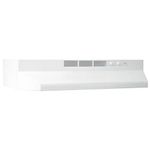 Broan-NuTone BUEZ124WW Non-Ducted Ductless Range Hood with Lights Exhaust Fan for Under Cabinet, 24-Inch, White