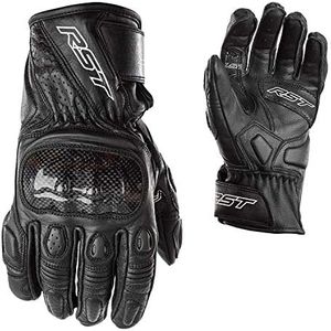 RST 2123 Stunt III CE Men's Short Sports Leather Motorcycle Gloves - Black L