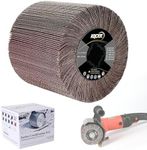 KQCXIK 4.7" x 4" Surface Conditioning Tool, 600 grit Emery Cloth Wire Drawing Wheel for Burnishing Machines, Fast Heat Dissipation Abrasive Drum for Polishing Metal, Wood, Plastic