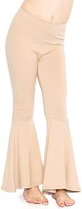 STRETCH IS COMFORT Girl's Bellbottom Leggings Beige X-Large