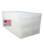 Blended Waxes, Inc. Paraffin Wax Block - Household Paraffin Wax for Canning, Candle Making, Waterproofing, Metal Preservation, and a Variety of Other Applications (1lb. Blocks - 6 Blocks)