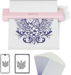 MUNBYN Tattoo Stencil Printer ITP05, Wireless Thermal Tattoo Printer with 20 Transfer Papers, Compatible with Android and iOS Phone/Tablet & PC, Tattoo Printer for Tattoo Artists & Beginners(Pink)
