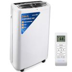 SereneLife SLPAC14 SLPA Compact Home AC Cooling Unit With Built-In Dehumidifier & Fan Modes; Quiet Operation; Includes Window Mount Kit; 14000 BTU- White