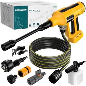 Cordless Pressure Washer for Dewalt 20V Battery 700 PSI Portable Handheld Power Washer with 6-in-1 Nozzle Foam Cannon for Car Floor Fence Wall Cleaning (Battery Not Included)
