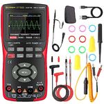 MAXRIENY Digital Oscilloscope Multimeter Graphical Voltmeter 10Mhz Bandwidth 2.8” IPS Color Display Scope Meter, Auto-Calibration and Memory Function, Amp Capacitance Temp Ohm Hz Diode Voltage Tester