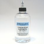 MicroLubrol 200 Fluid Pure Silicone Oil Polydimethylsiloxane (PDMS) 50 centistokes (CST) Viscosity, 8oz Bottle