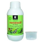 OrganicDews Liquid Fish Fertilizer for Plants 1 Litre with Measuring Cup 25 ml - All Purpose Liquid Fertilizer Vigorous Growth Compost Starter 1 Litre