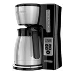 BLACK+DECKER Thermal Carafe Programmable Coffeemaker, 12-Cup Coffee Machine, Stainless Steel