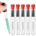 Glass Pipette Dropper 1ml Calibrated with Black Rubber Head Essential Oil Medicine Laboratory (5Pcs)