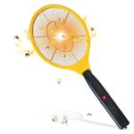 BELREZ Electric Fly Zapper - Electronic Bug Zapper with Protective net Layer - Pest Control Mosquito and Insect Catcher Racket - Electric Fly Swatter - Handy Fly Killer Racket for Indoor and Outdoor