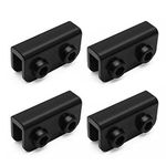 FASTROHY 4Pcs 2-Way Pop-up Gazebo Replacement Connector Spare Parts Rectangular Bracket Set Black