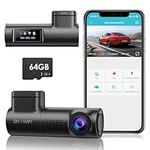 Sarmert Front Dash Cam 2K 64G SD Card Built-in WiFi,Dash Camera for Cars with 0.96" LCD Display,Car Camera with Night Vision Loop Recording G-Sensor 24 Hours Parking Monitor APP 150°Wide Angle