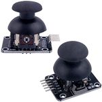 Wishiot Thumb Joystick Module Dual Axis Sensor Game Controller Sensor Joystick Breakout Module Compatible with Arduino PS2 Raspberry Pi (Pack of 2)