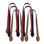 SUPVOX 6pcs 24 Leather Purses Straps Leather Bag Handles Replacement Purse Straps Handbag Bag Wallet Straps (Red Black and Yellow Brown- Each Color 2pcs)