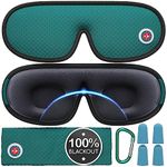 Medi Grade 100% Blackout Eye Mask for Sleeping - Breathable 3D Sleep Mask for Men and Women with Sleep Aid Zero-Eye-Pressure Technology designed for Eye Masks for Sleeping - Sleeping Mask Bag Included