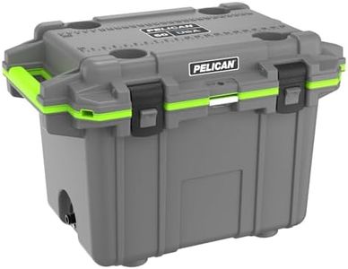 Pelican Elite IM Wheeled Cooler, 47 Litre Capacity, Dark Grey/Electric Green 50Q-1-DKGRYEGRN