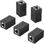 UGREEN RJ45 Coupler 5 Pack in Line Coupler Cat7 Cat6 Cat5e Ethernet Cable Extender Adapter Female to Female (Black)