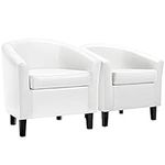 Yaheetech White Accent Chairs Set o